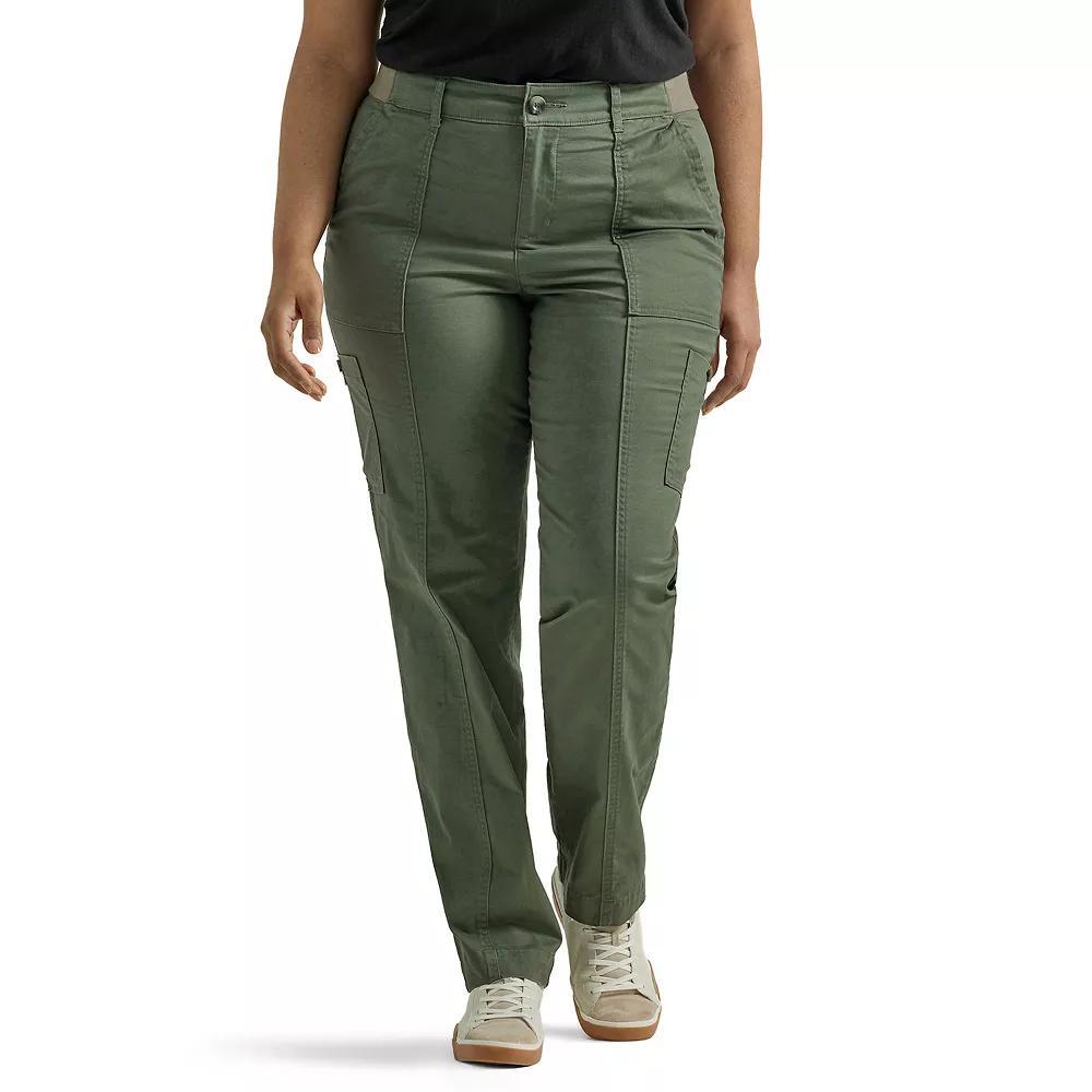Plus Size Lee® Ultra Lux Comfort with Flex-To-Go Utility Pants, Women's, Size: 16 Tall, Green Grove Product Image