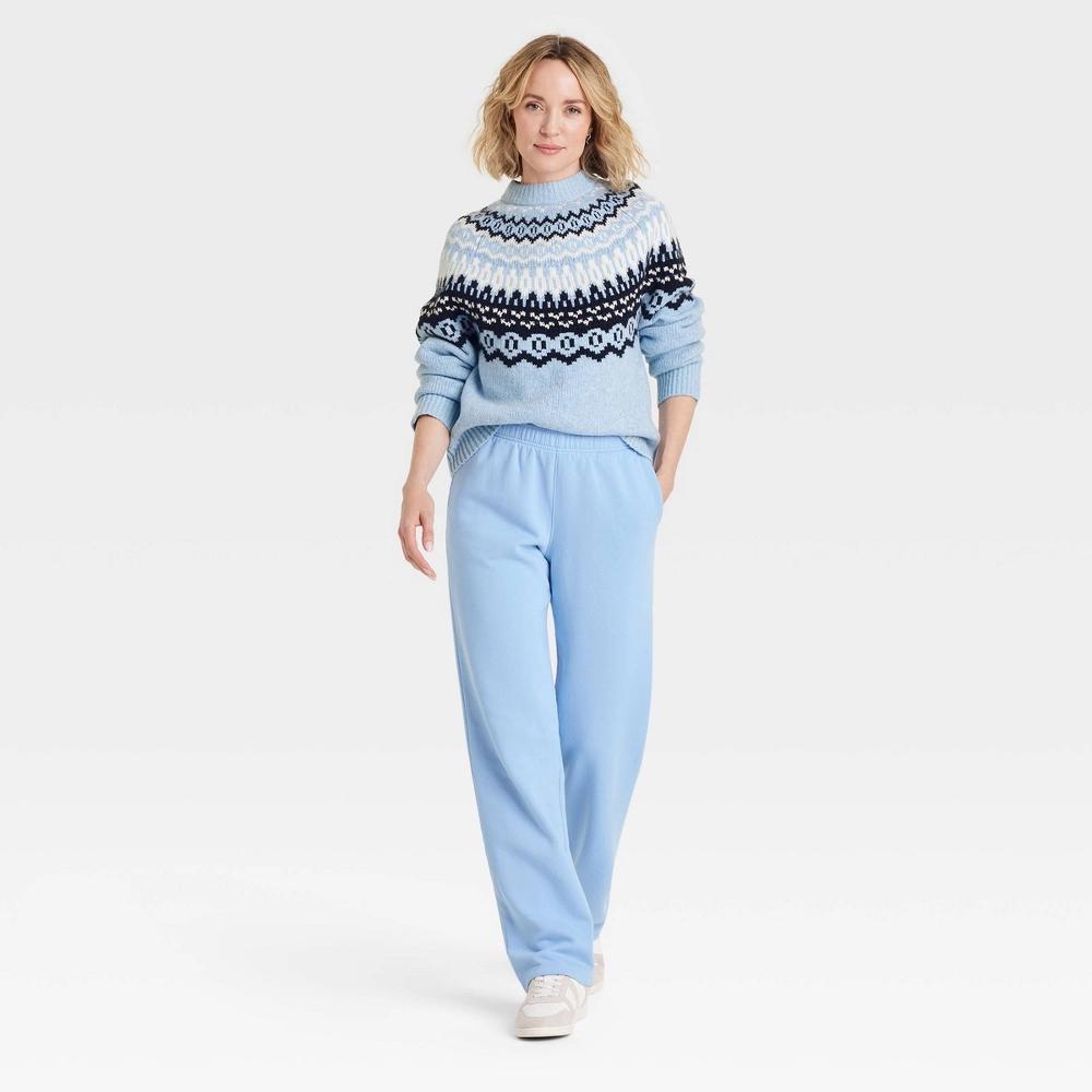 Womens Mid-Rise Straight Leg Sweatpants - Universal Thread Sky Product Image