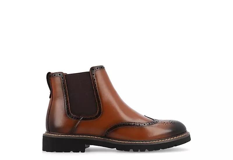 VANCE Hogan Tru Comfort Foam Men's Wingtip Chelsea Boots, Size: 12, Brown Product Image
