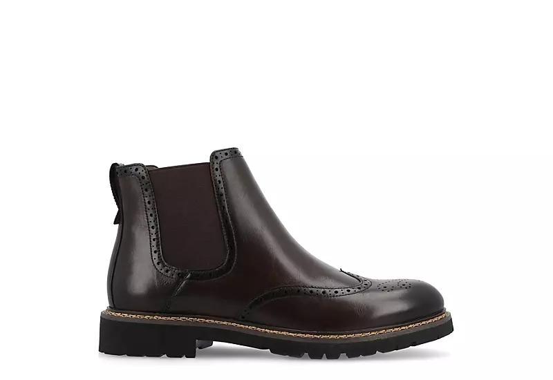 VANCE Hogan Tru Comfort Foam Men's Wingtip Chelsea Boots, Size: 12, Brown Product Image