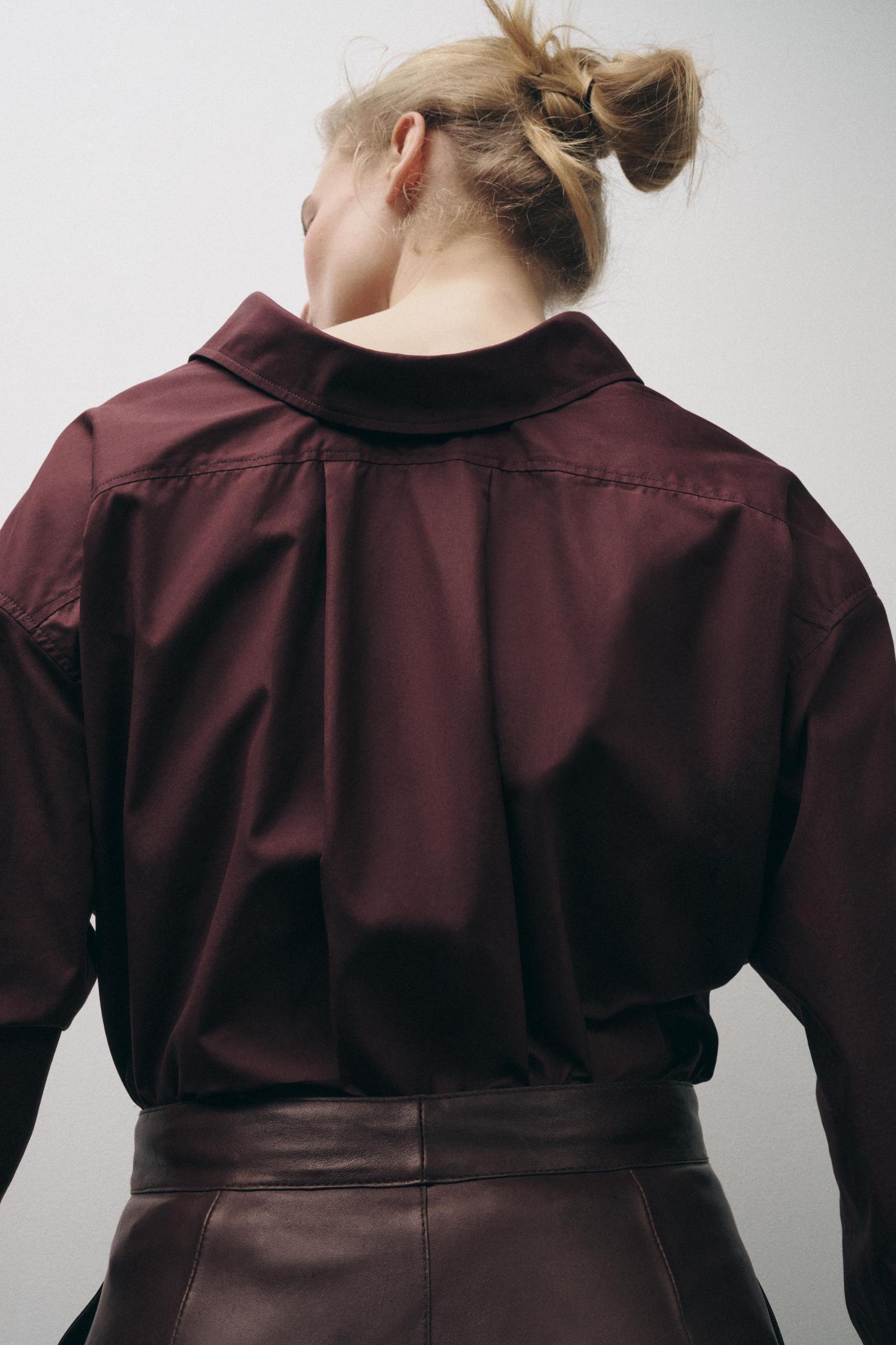 POPLIN SHIRT ZW COLLECTION Product Image