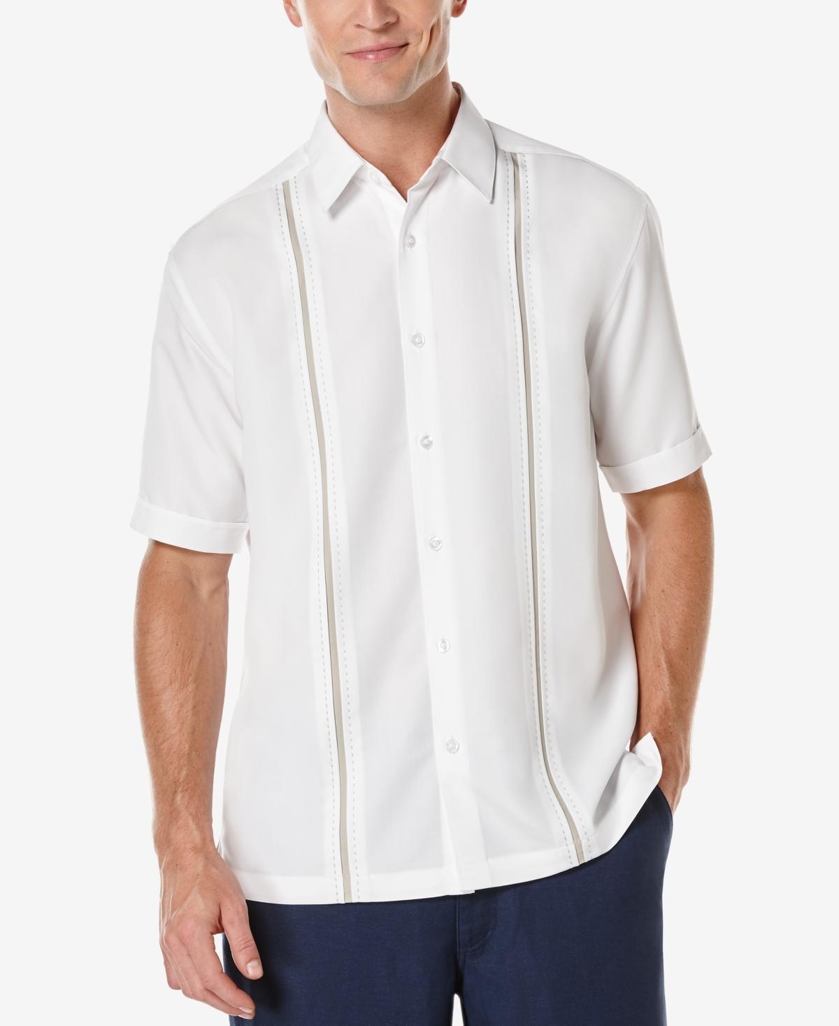 Men's Cubavera Classic-Fit Paneled Button-Down Shirt, Size: Small, Black Product Image