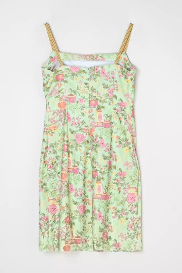 Vintage Y2k Light Green Printed Mini Dress Product Image