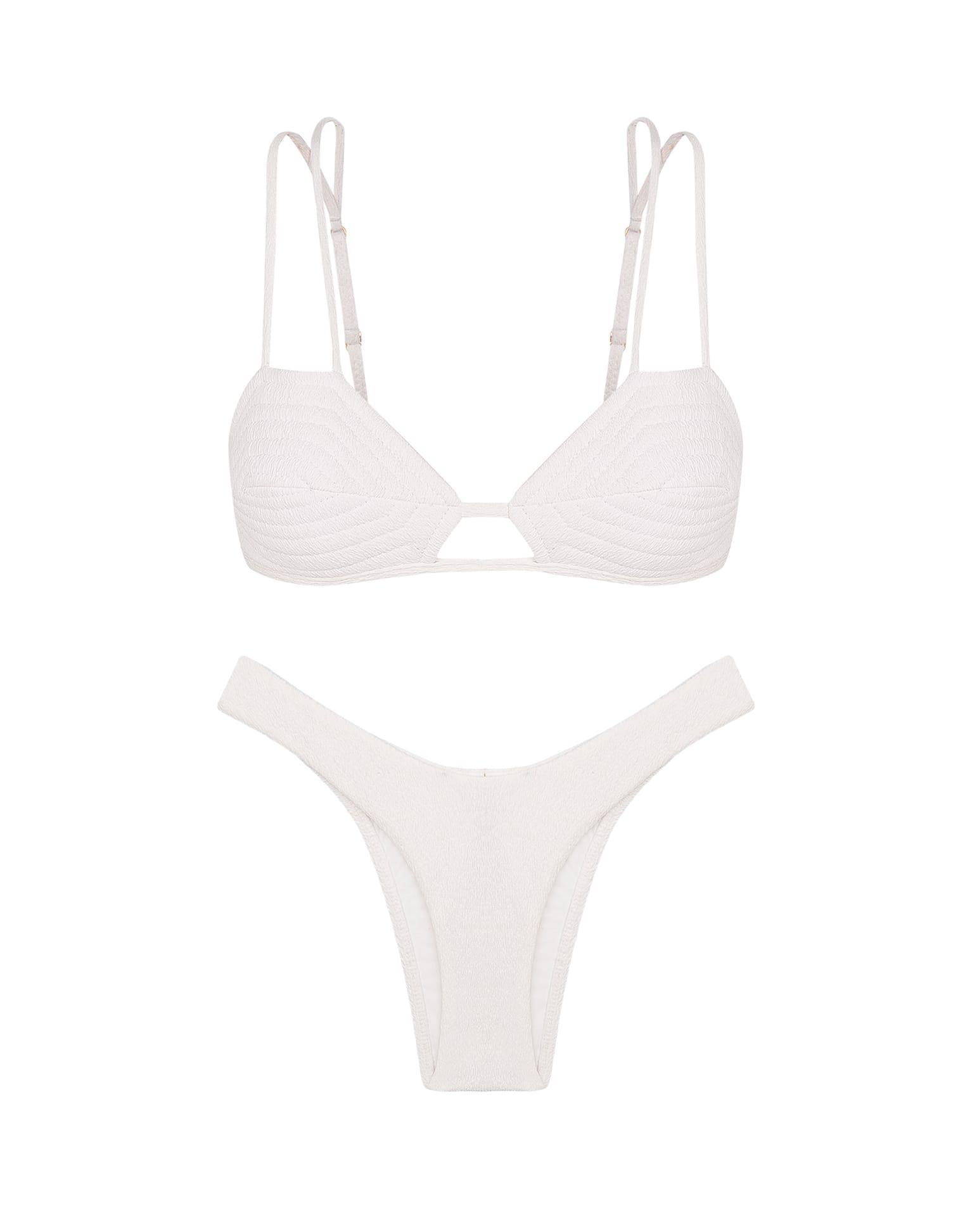 Firenze Esther Parallel Tri Top - White Product Image