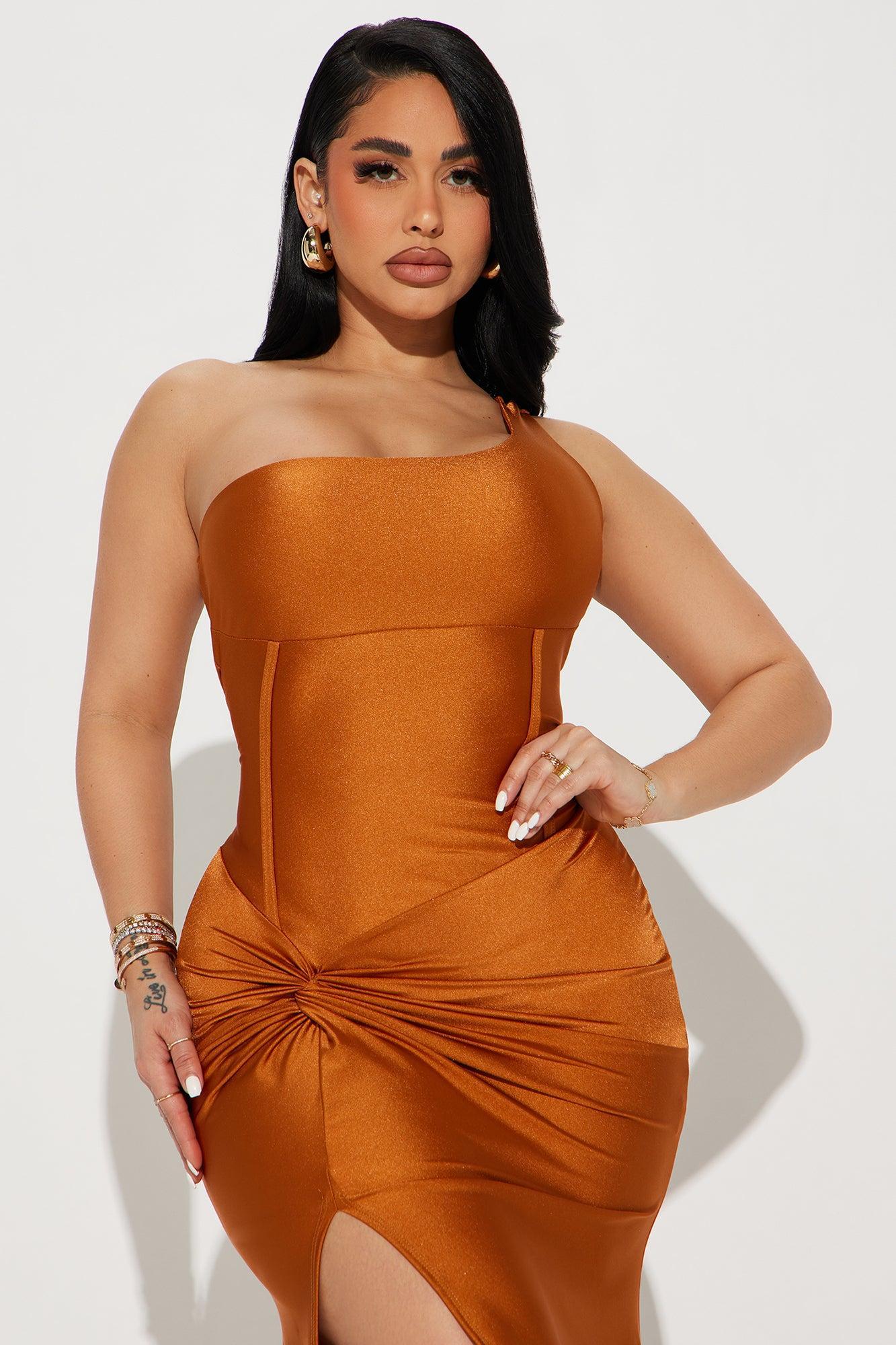 Grab A Glass Maxi Dress - Copper Product Image
