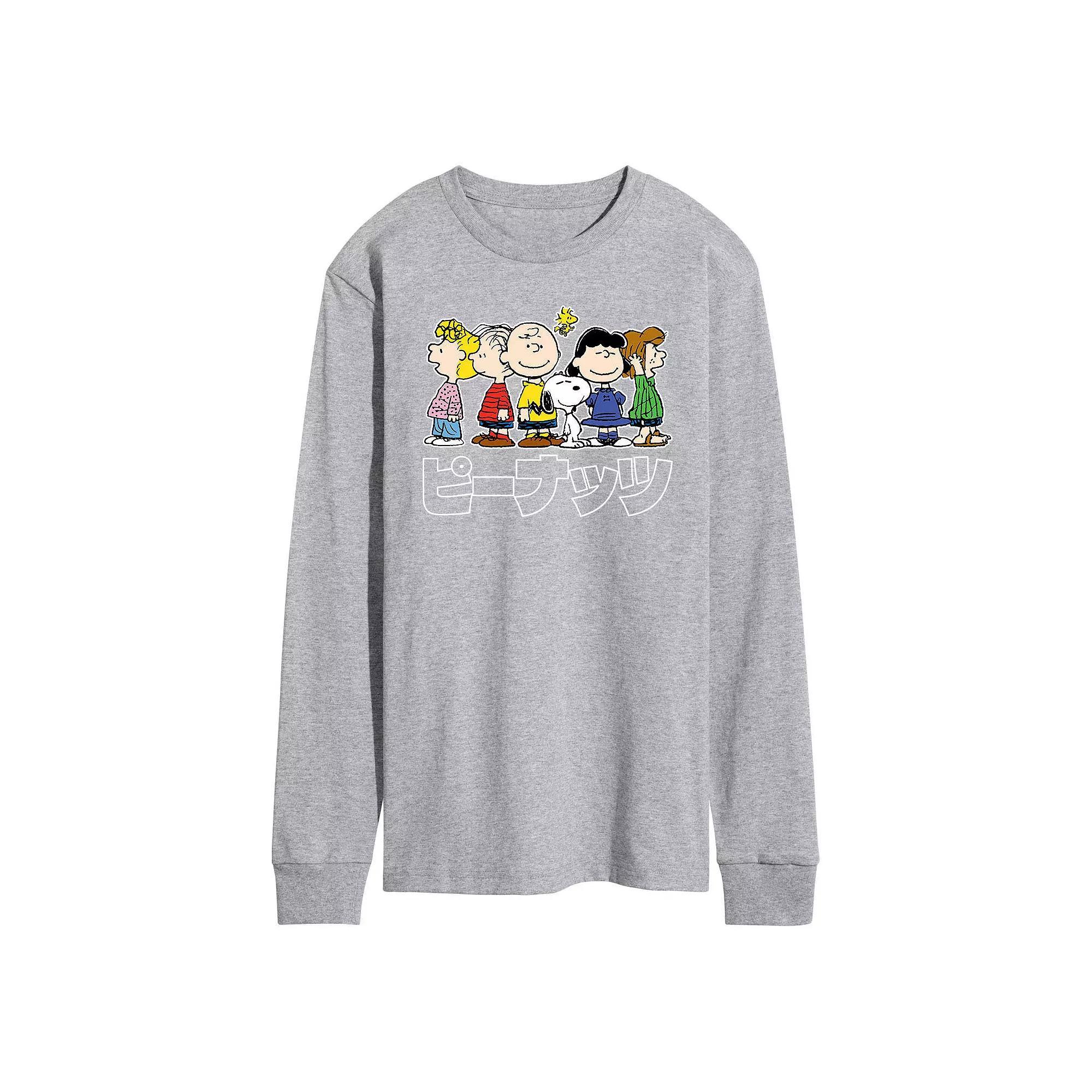 Mens Peanuts Kanji Group Long Sleeve Tee Product Image