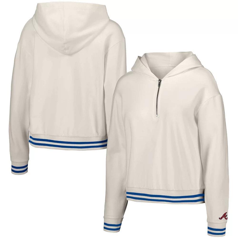 Women's Lusso  White St. Louis Cardinals Magnolia Tri-Blend Quarter-Zip Hoodie, Size: XXL Product Image