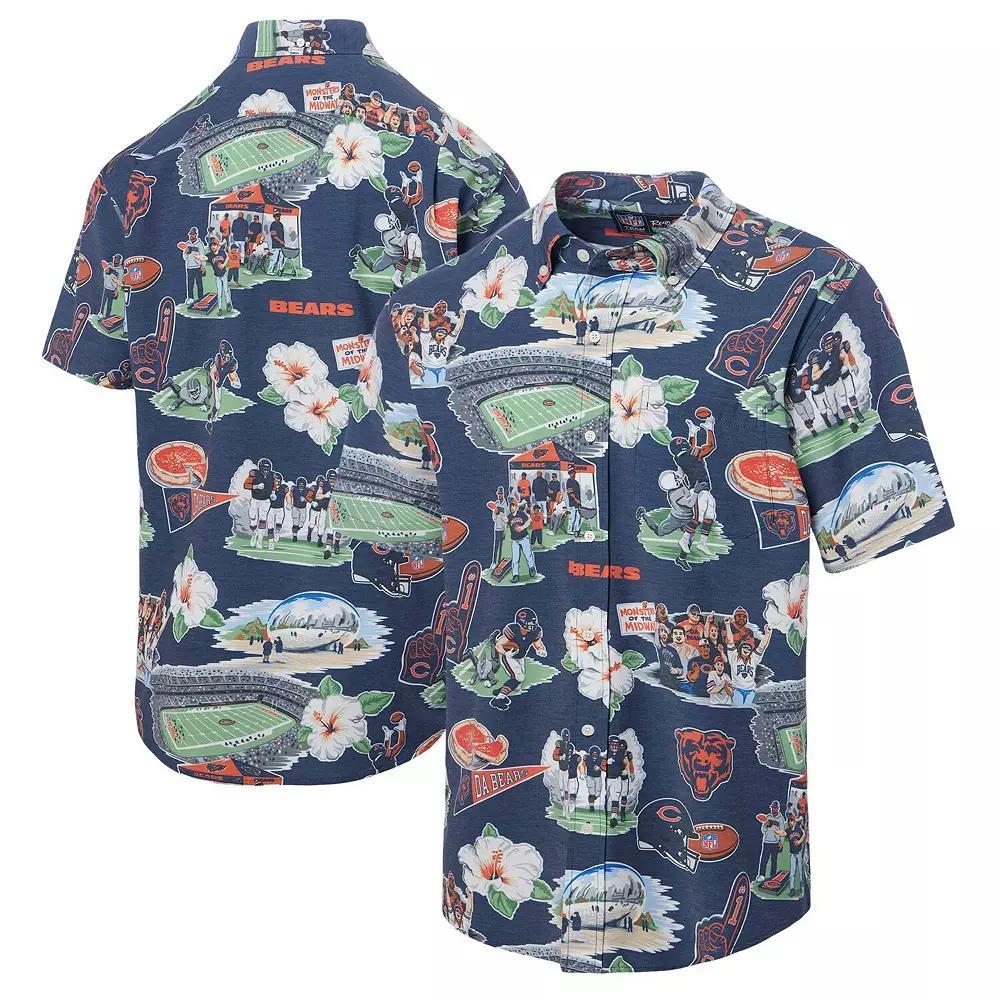 Men's Reyn Spooner Navy Chicago Bears Scenic Button-Down Shirt, Size: Medium, Blue Product Image