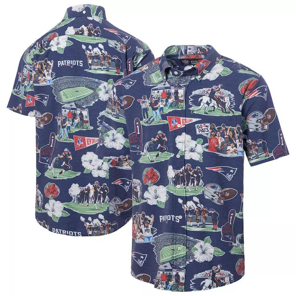 Men's Reyn Spooner Navy New England Patriots Scenic Button-Down Shirt, Size: Large, Blue Product Image