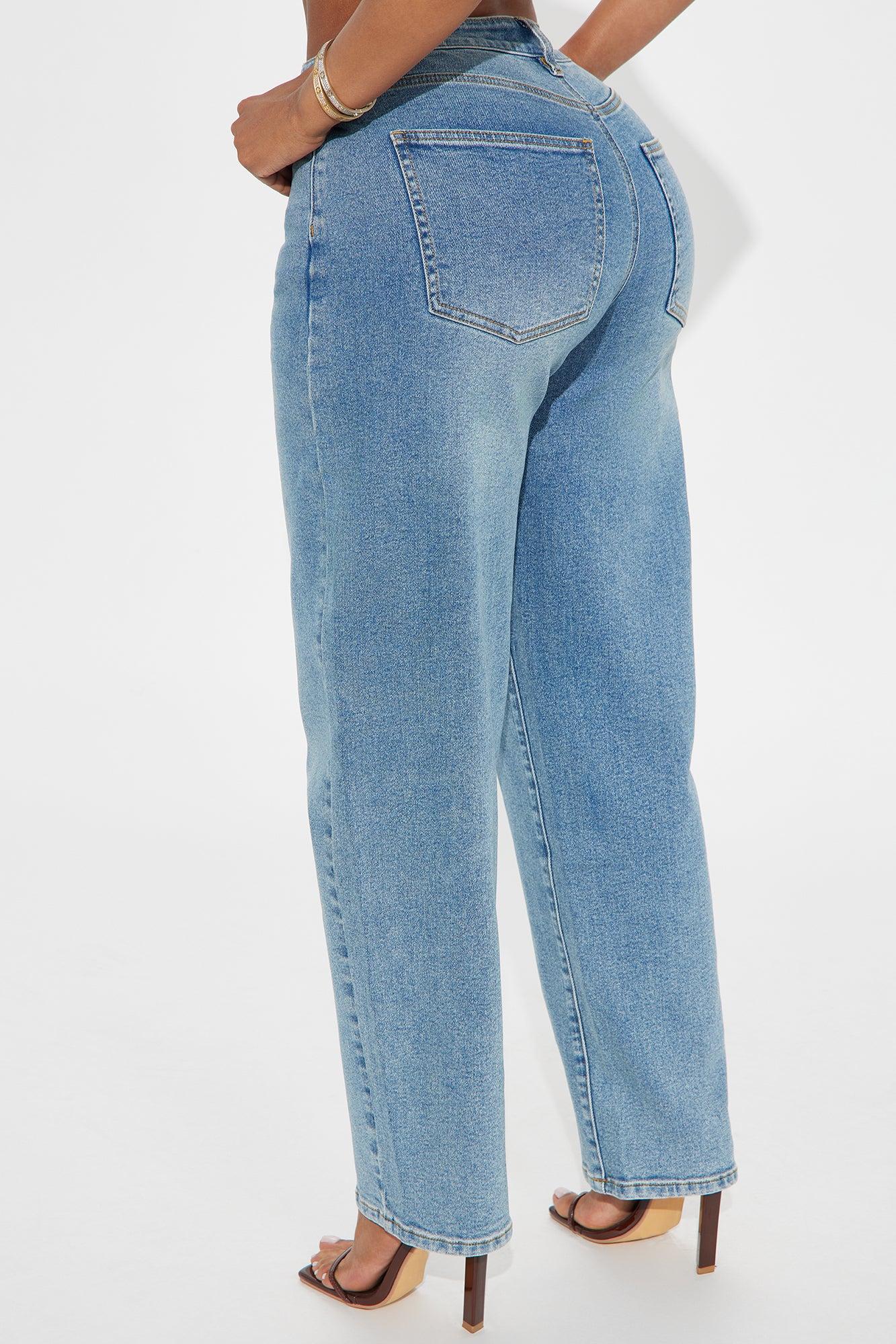 All Day Basic Barrel Leg Jeans - Medium Wash Product Image