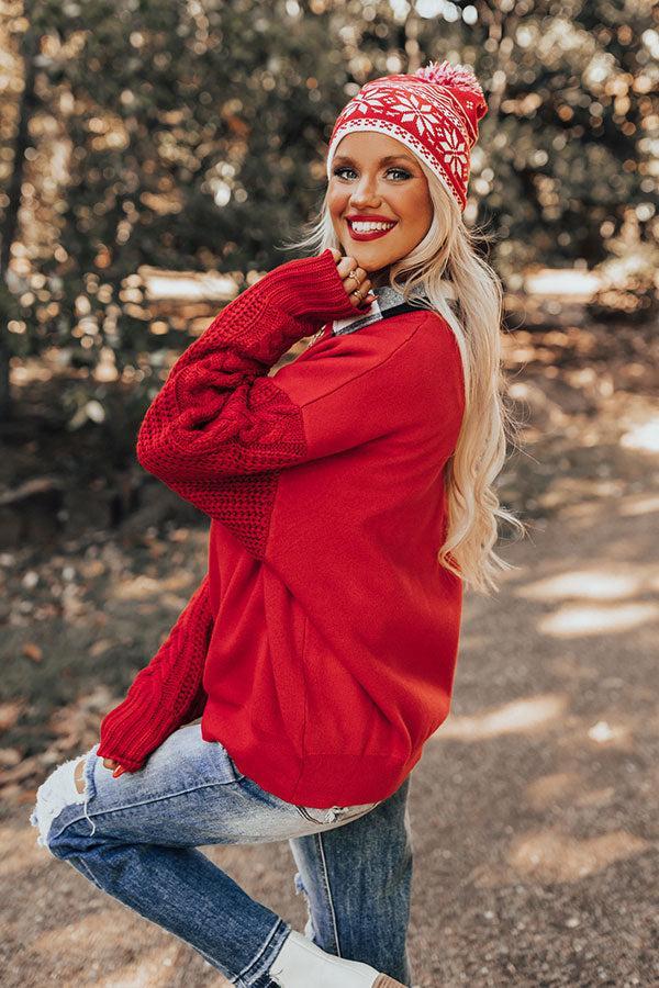 Wrapped Around Your Finger Sweater In Red Product Image