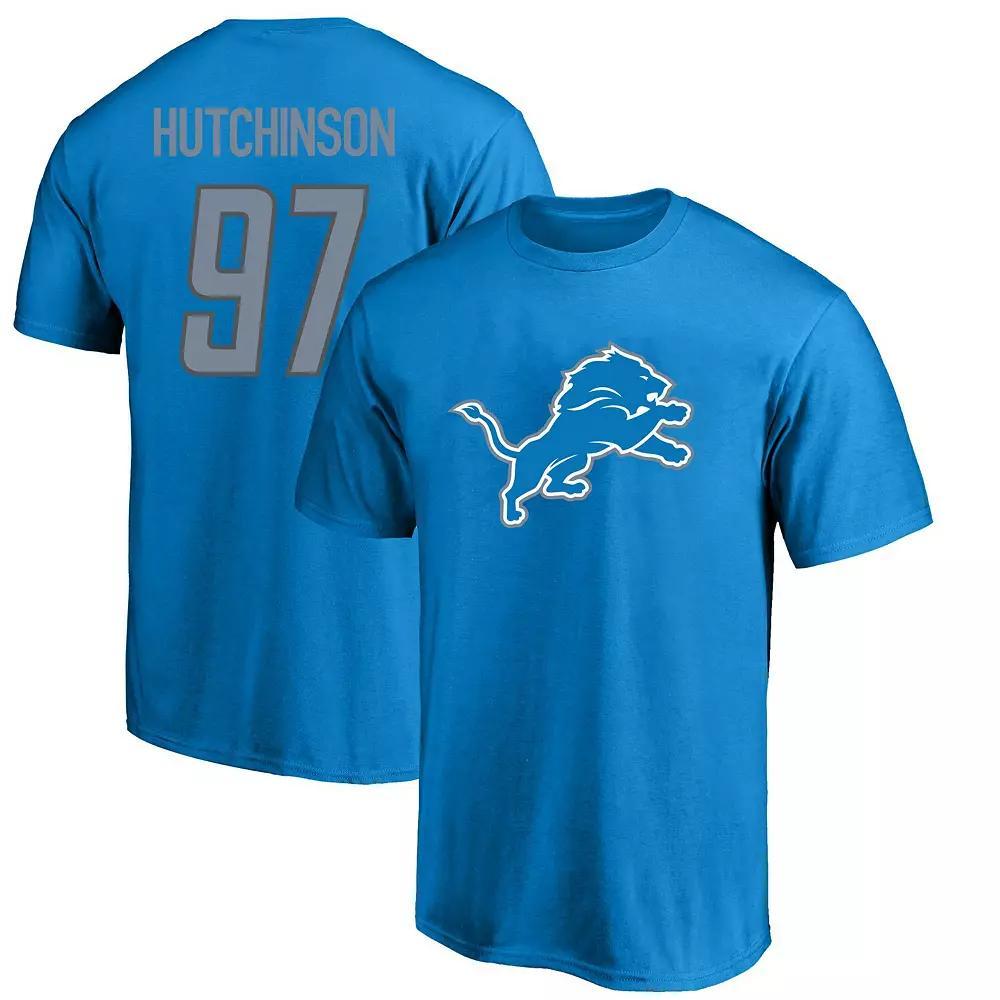 Mens Fanatics Branded Aidan Hutchinson Detroit Lions Big & Tall Player Name & Number T-Shirt Product Image