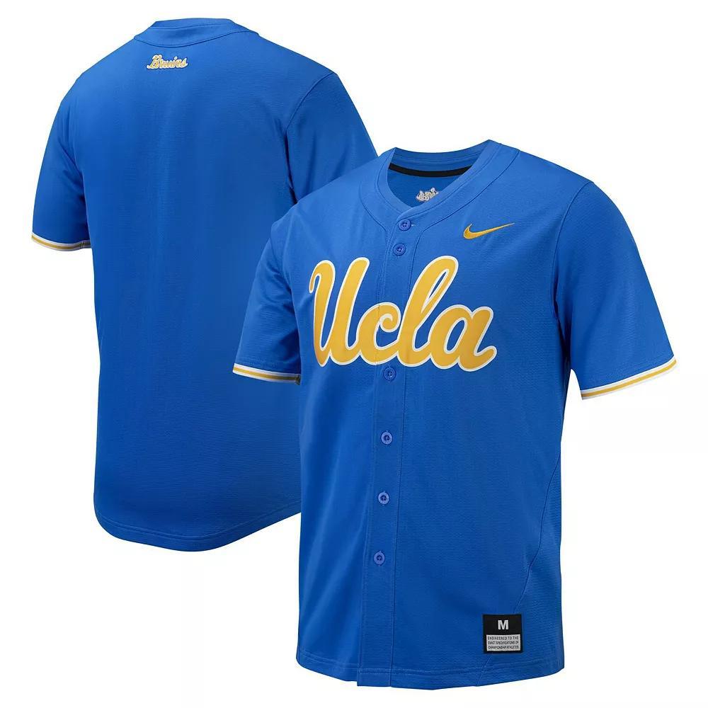 Men's Nike Blue UCLA Bruins Replica Full-Button Baseball Jersey, Size: 3XL Product Image