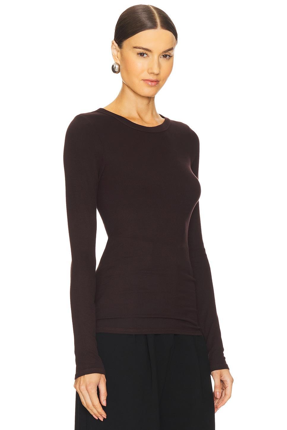 Silk Knit Long Sleeve Crew Enza Costa Product Image