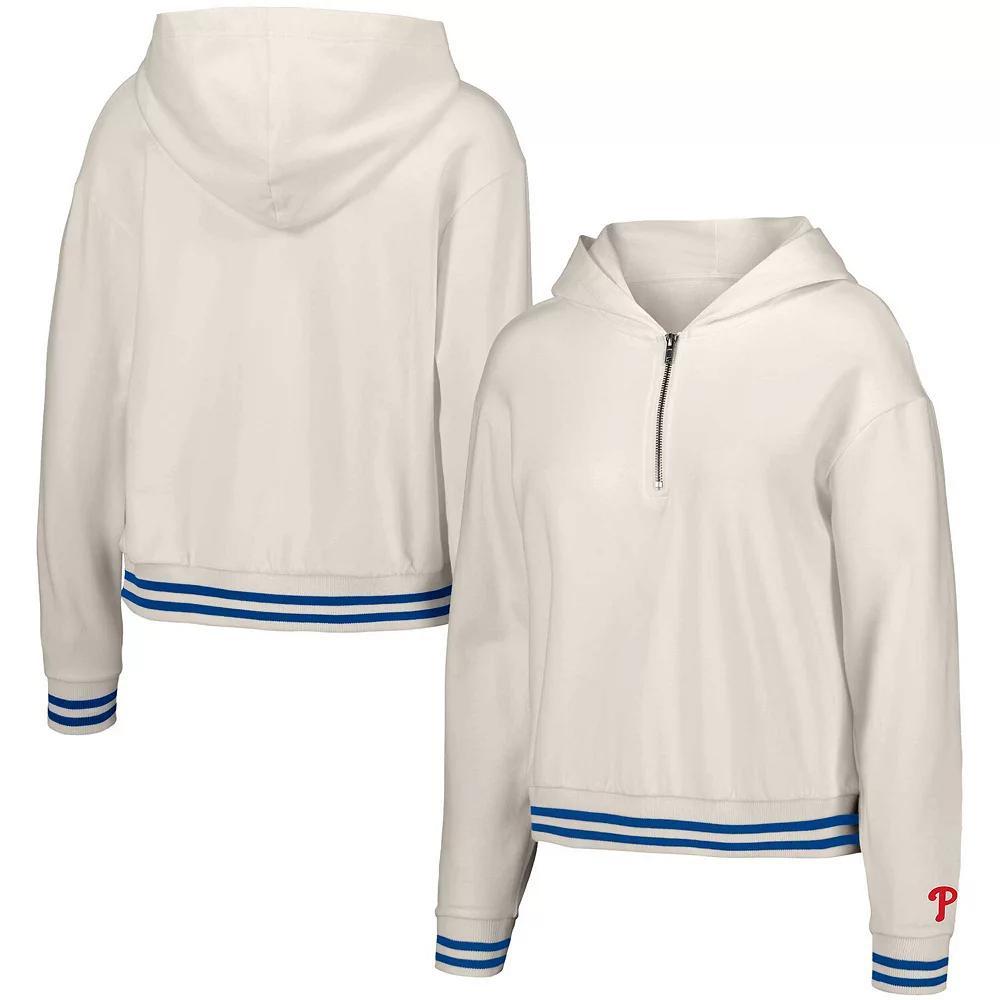 Women's Lusso  White St. Louis Cardinals Magnolia Tri-Blend Quarter-Zip Hoodie, Size: XXL Product Image