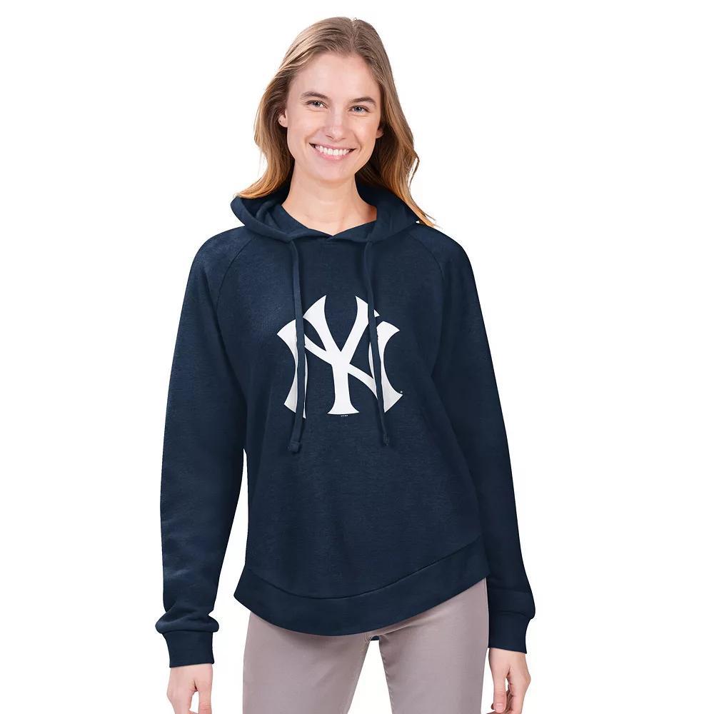 Women's G-III 4Her by Carl Banks  Navy New York Yankees Jordan Angel Raglan Fleece Pullover Hoodie, Size: XL, Blue Product Image