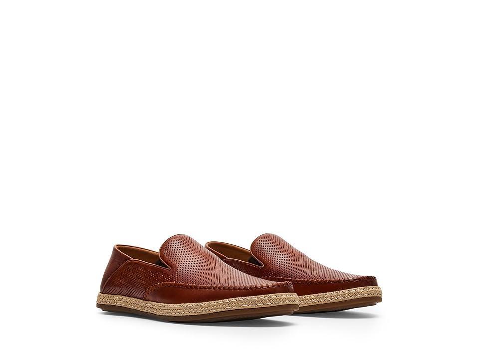 Steve Madden Mens Caydenn Perforated Leather Casual Slip On Espadrille Sneakers Product Image