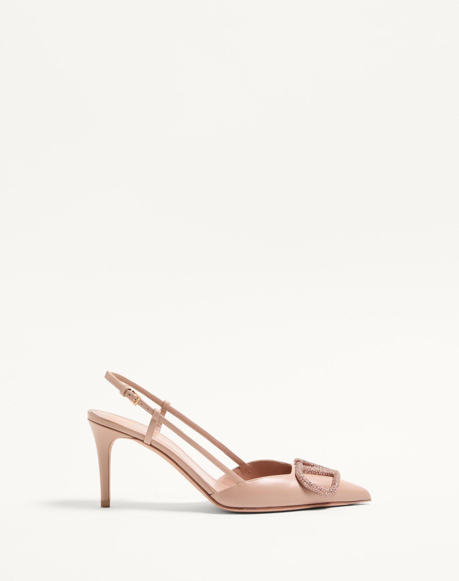 VLOGO SIGNATURE SLINGBACK PUMP IN CALFSKIN LEATHER 80MM Product Image
