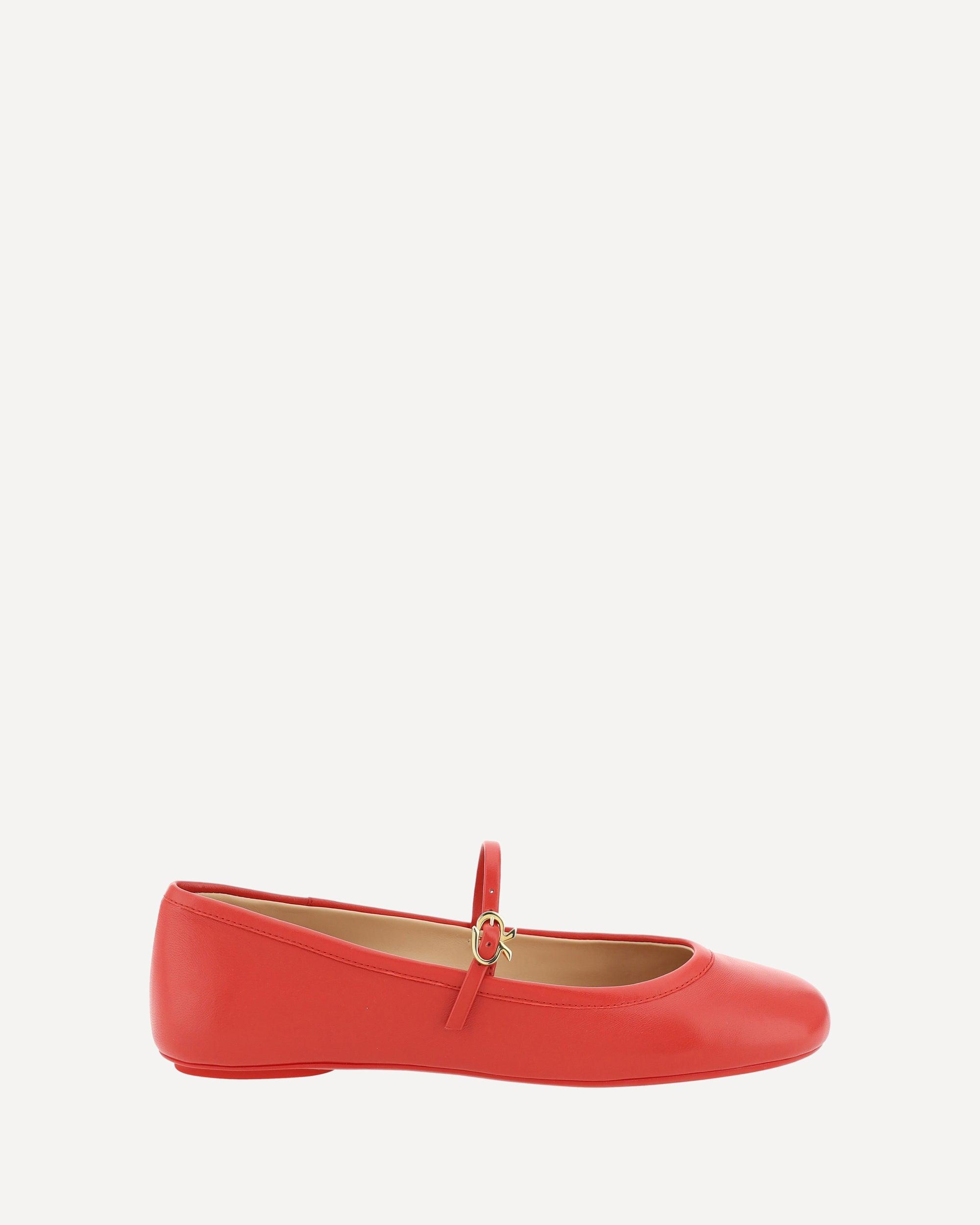 GIANVITO ROSSI Woman Ballet Flats Red Size 8 Leather In Red Nappa Product Image
