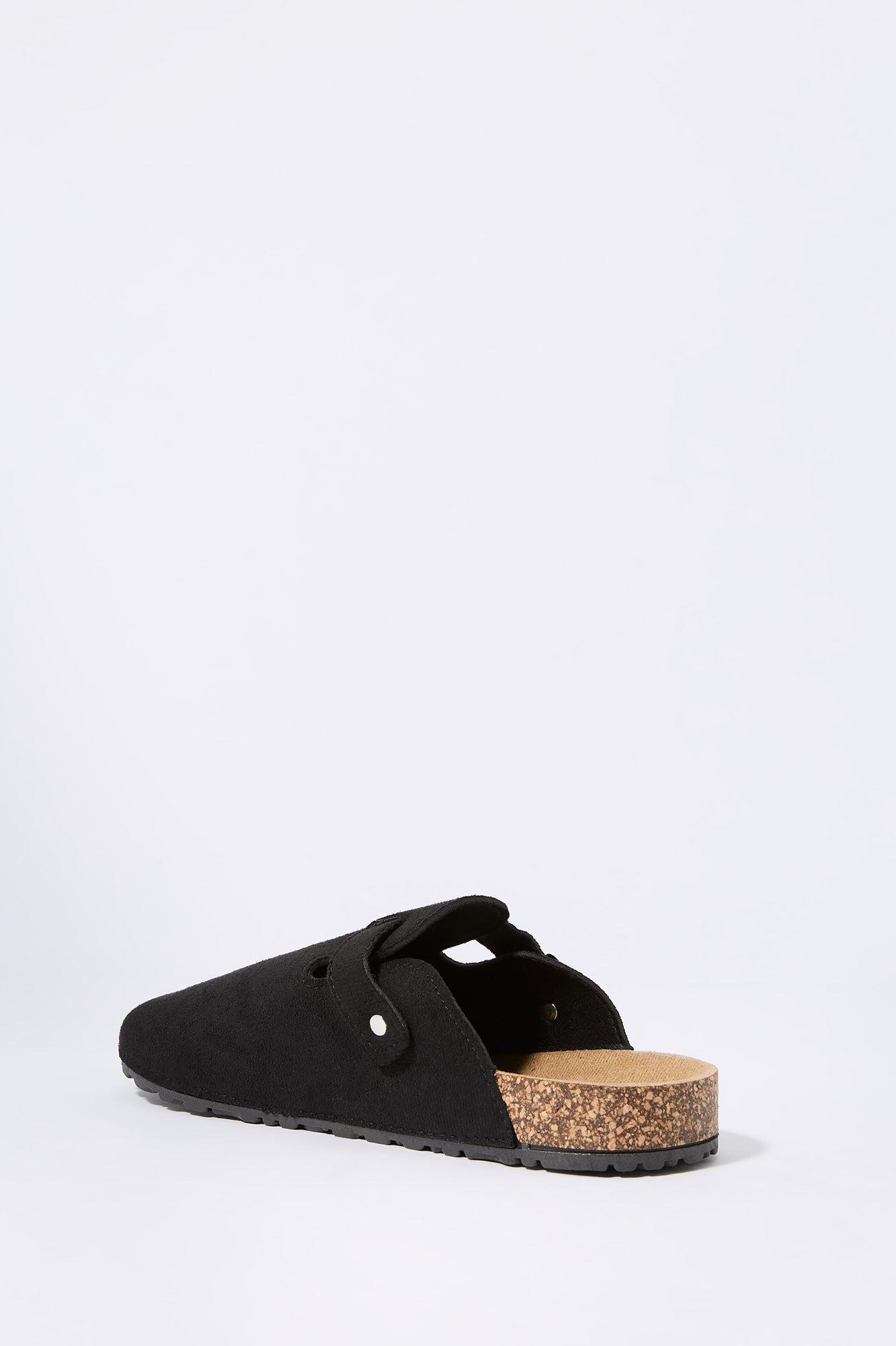 Faux Suede Buckled Cork Sandal Female Product Image