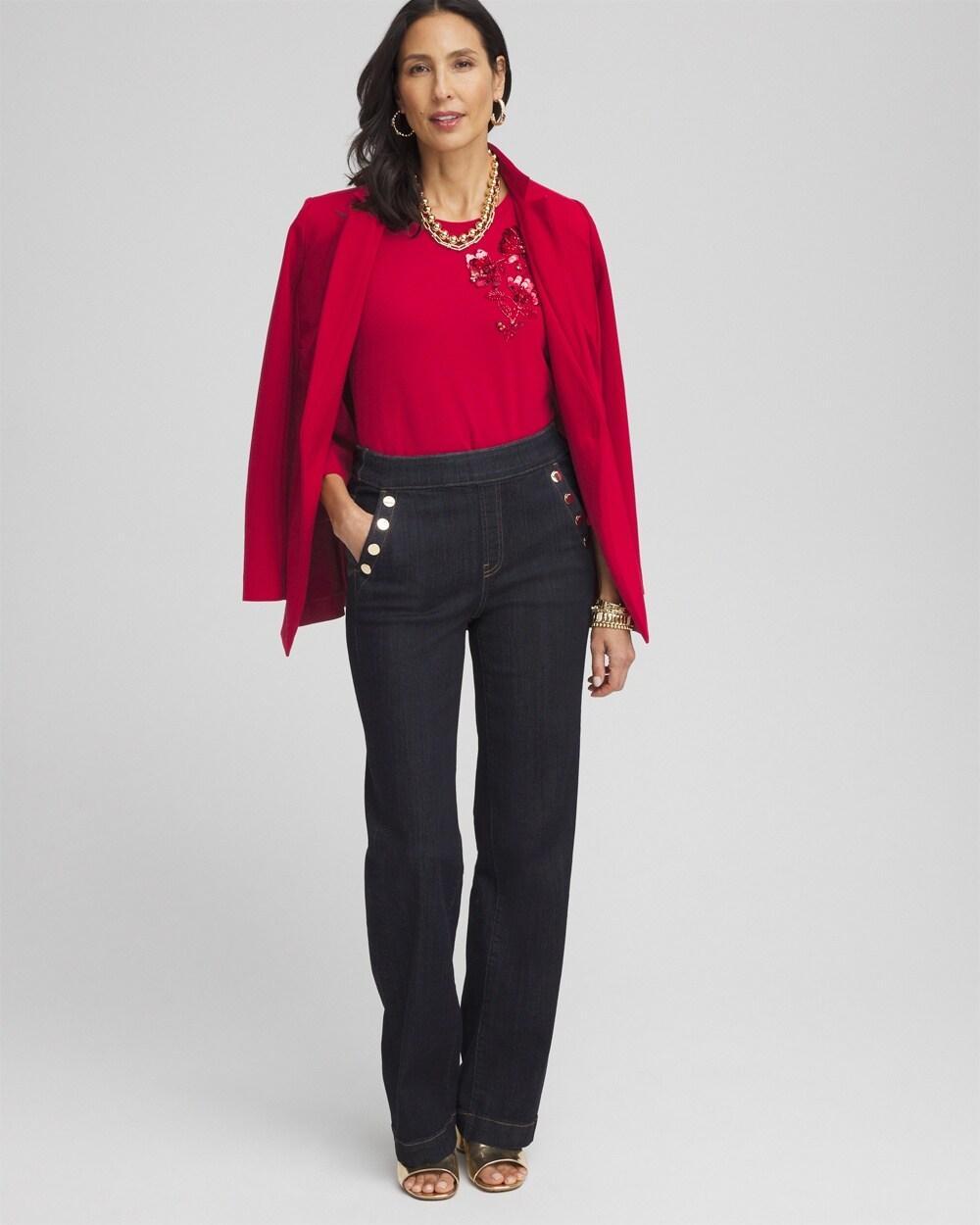 Embellished Ponte Top Product Image