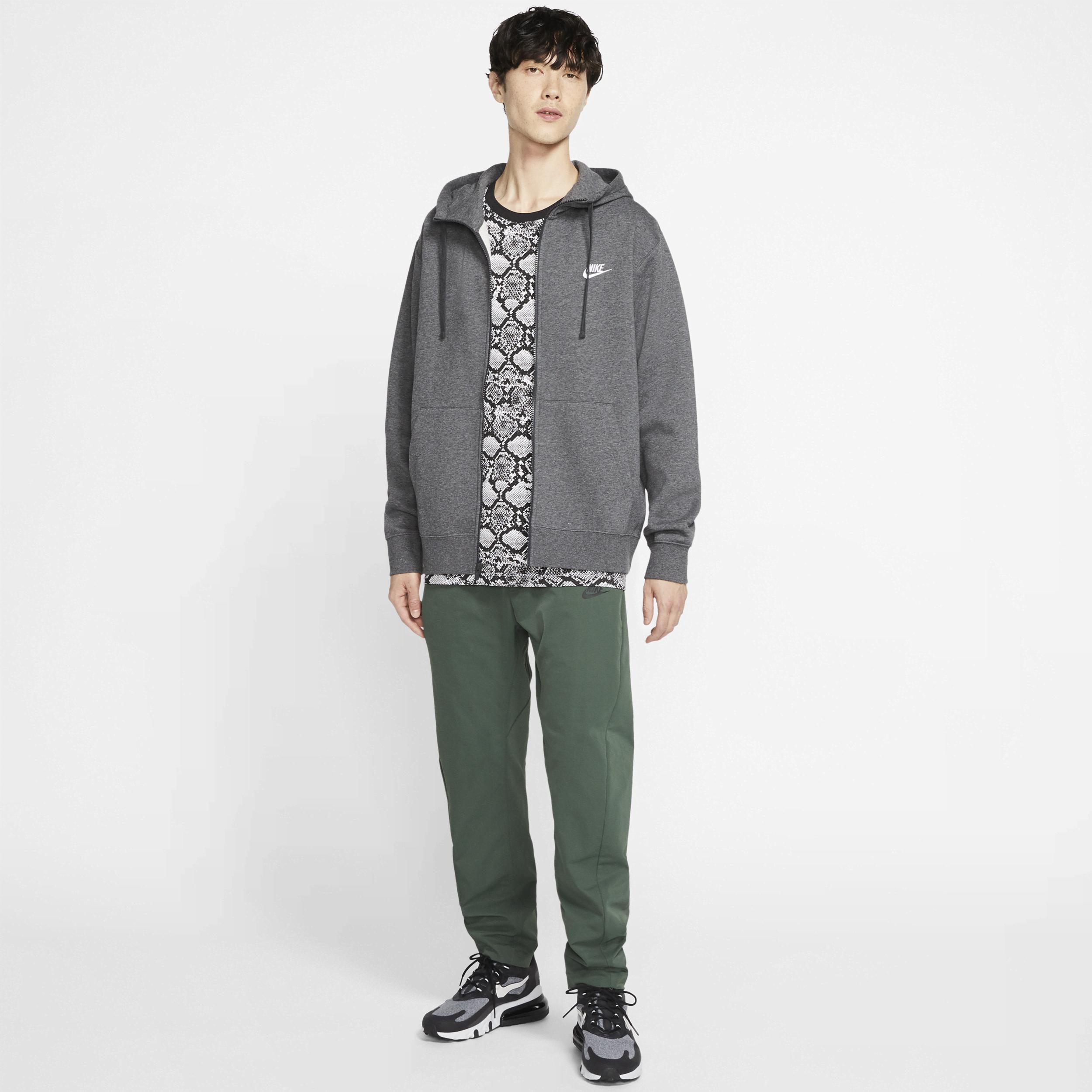 Big & Tall Nike Sportswear Club Fleece Full-Zip Hoodie, Men's, Size: 4XL, Grey Heather Product Image