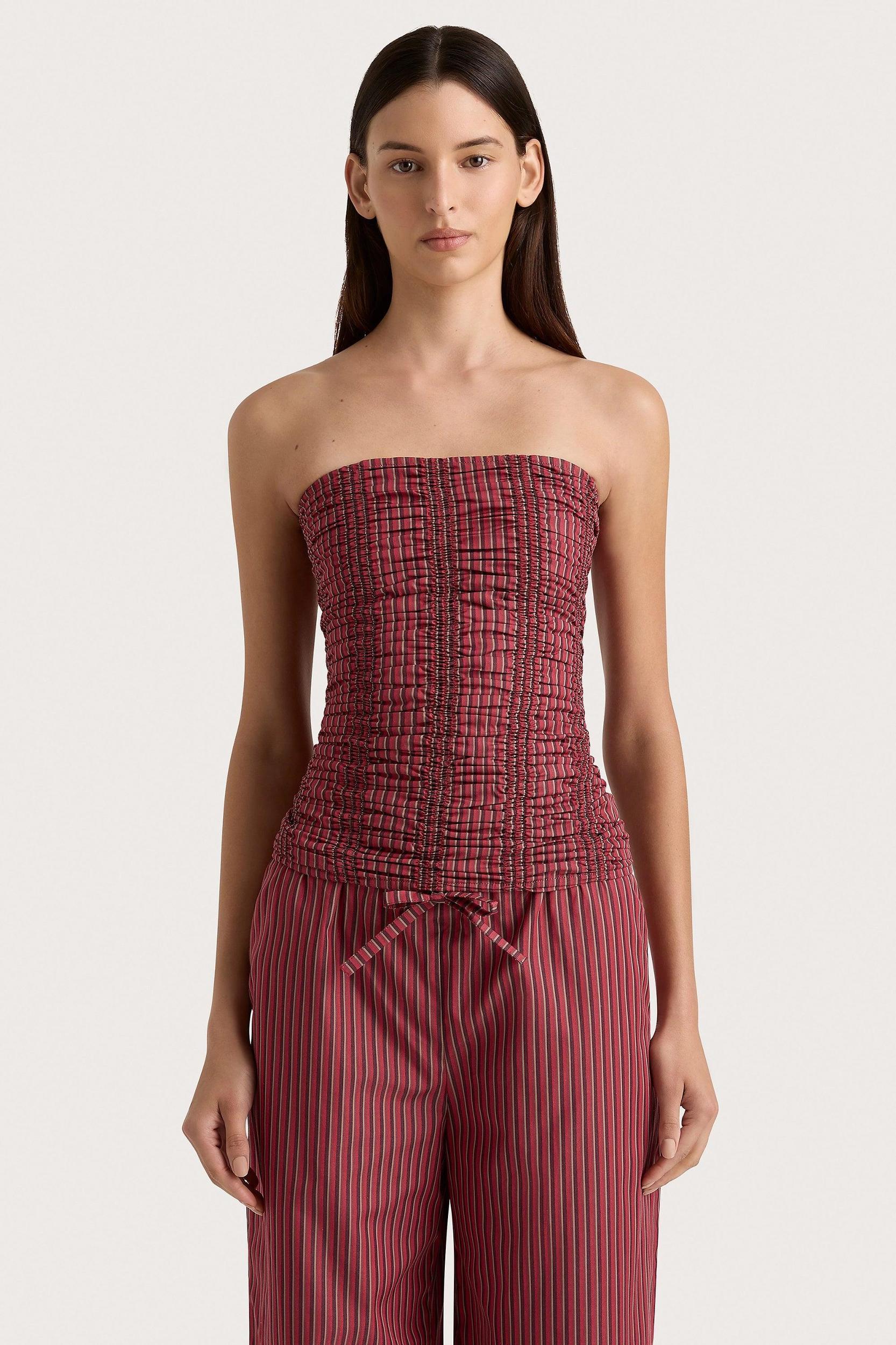 Freja Pant Wine Stripe Product Image