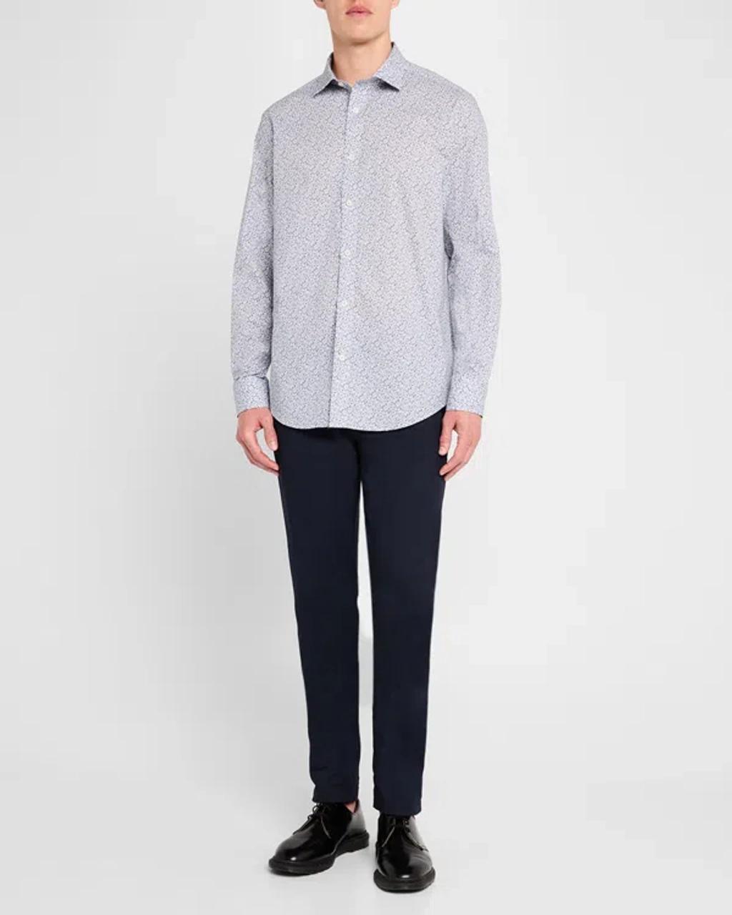 BUGATCHI Men's Axel Mosaic Sport Shirt In Lilac Product Image