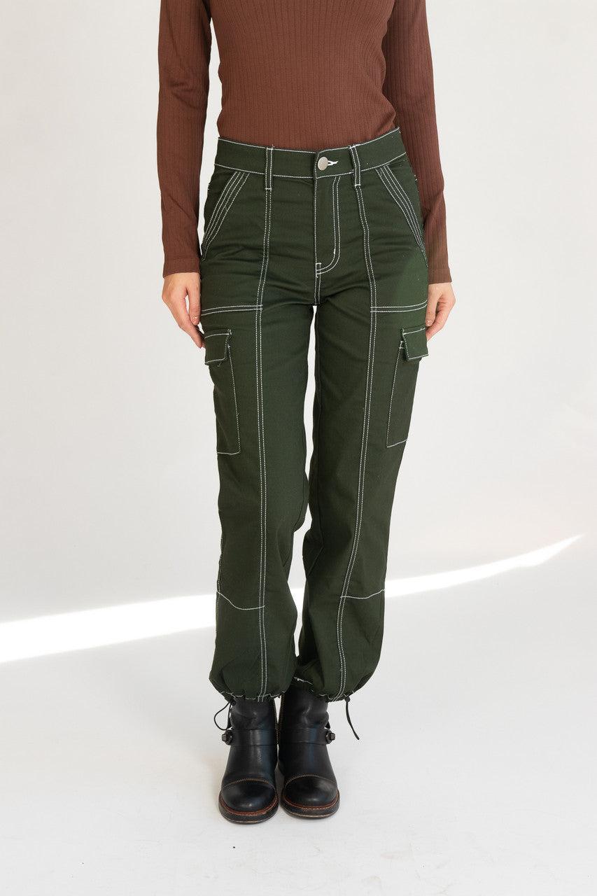 Contrast Seam Cargo Joggers Product Image