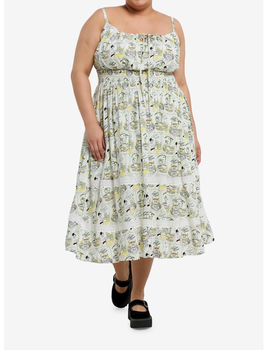 Her Universe Disney The Princess And The Frog Vintage Print Midi Dress Plus Size Product Image