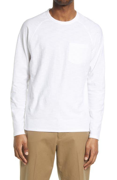 Mens Cotton Long Sleeve Pocket Crew T-Shirt, Coastal Blue, Size S Vince Product Image
