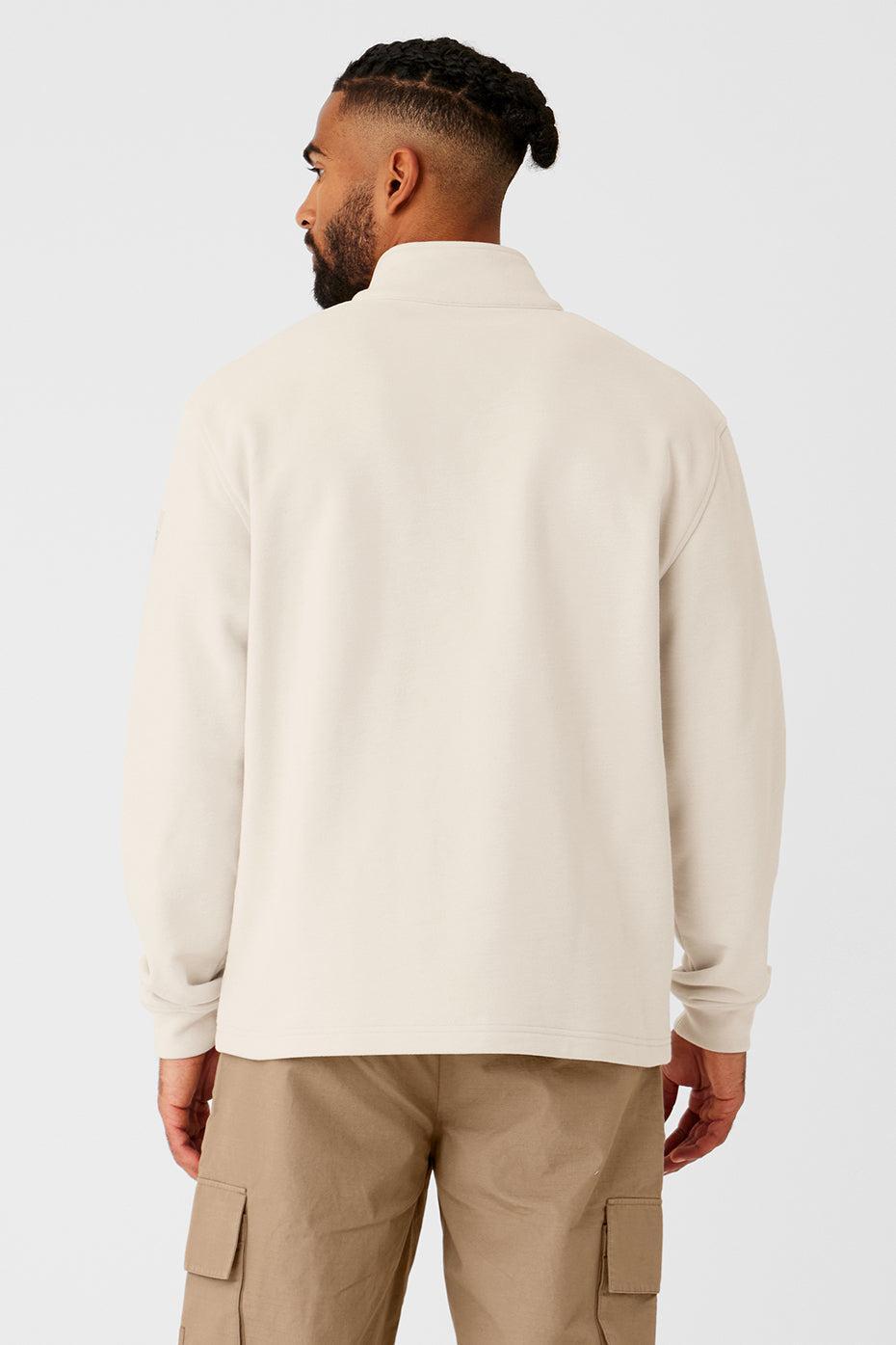 Renown Heavy Weight 1/4 Zip - Bone Male Product Image