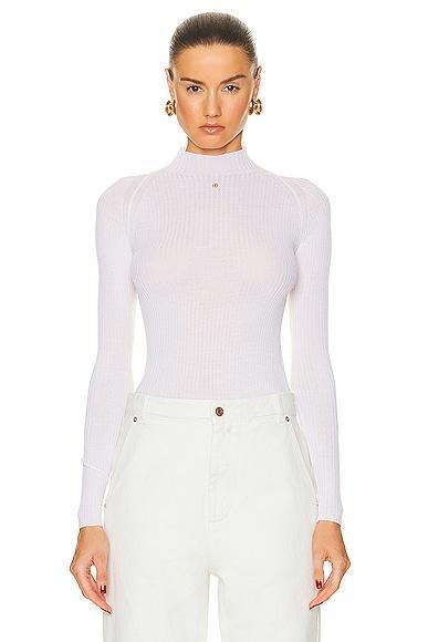 BALLY Turtleneck Top In Bone Product Image