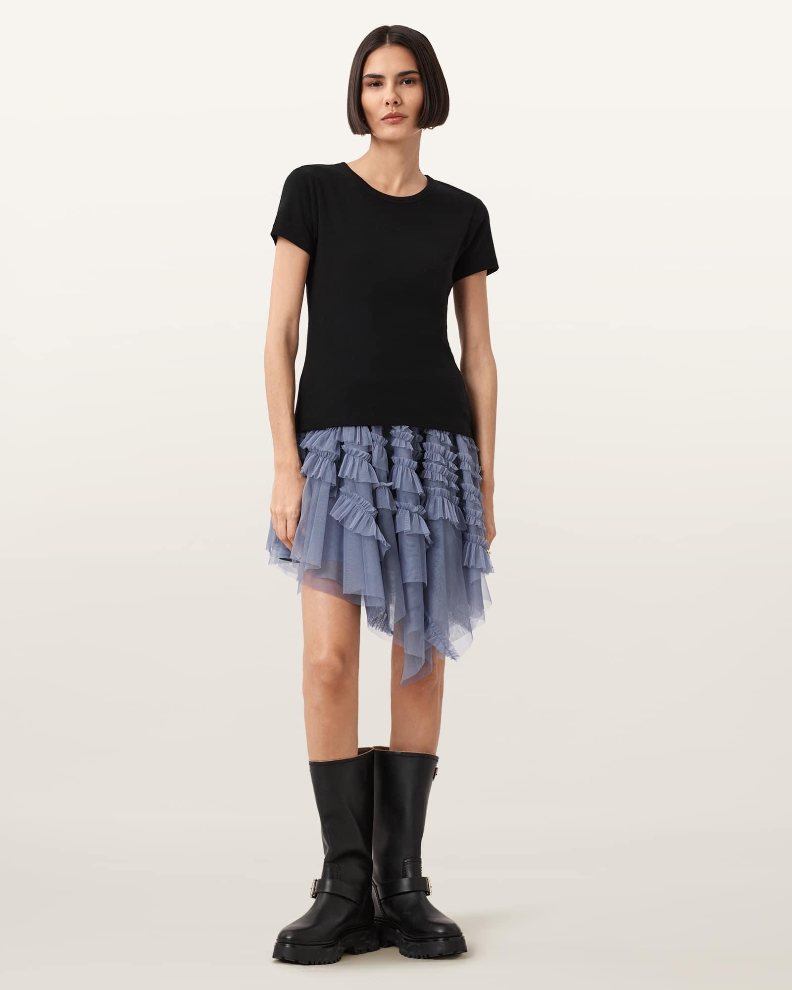 Jayde Ruffled Tulle Mini Skirt Product Image