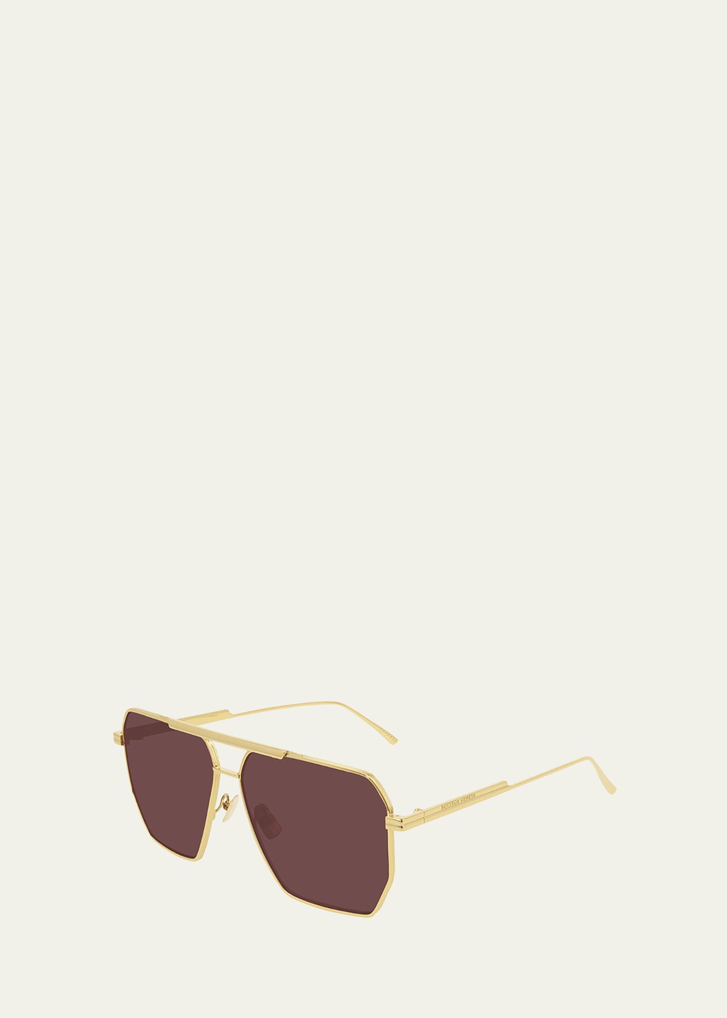 Womens 60MM Trapezoid Sunglasses Product Image