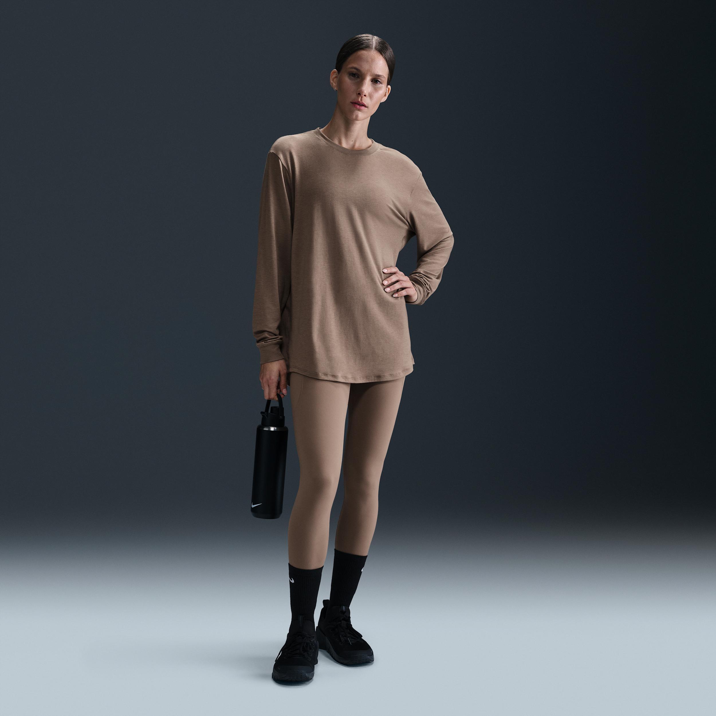 Nike Womens One Relaxed Dri-FIT Long-Sleeve Top Product Image