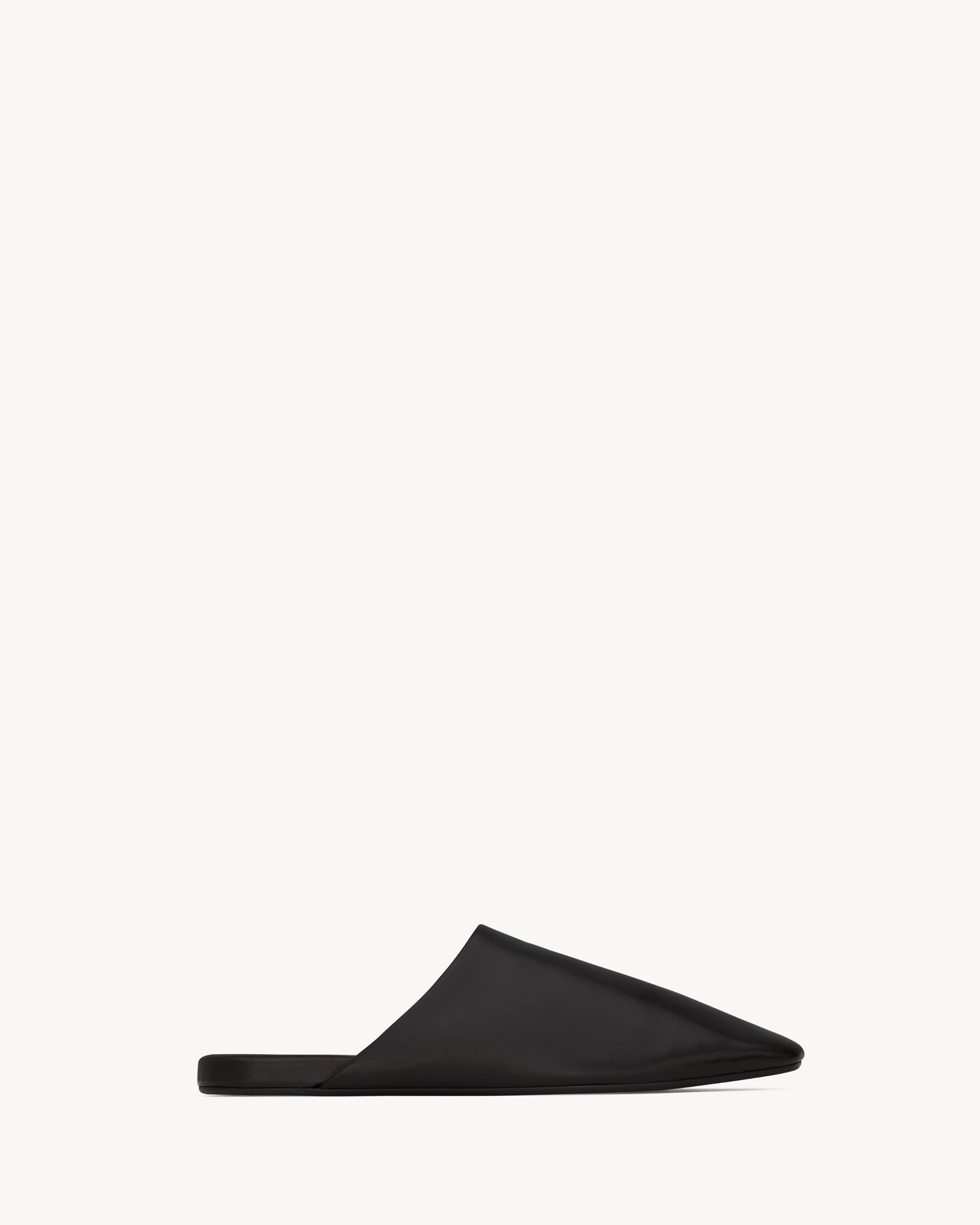 PLAZA mules in smooth leather Product Image