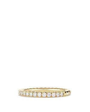 Womens Cable Collectibles Stack Ring in 18K Yellow Gold Product Image