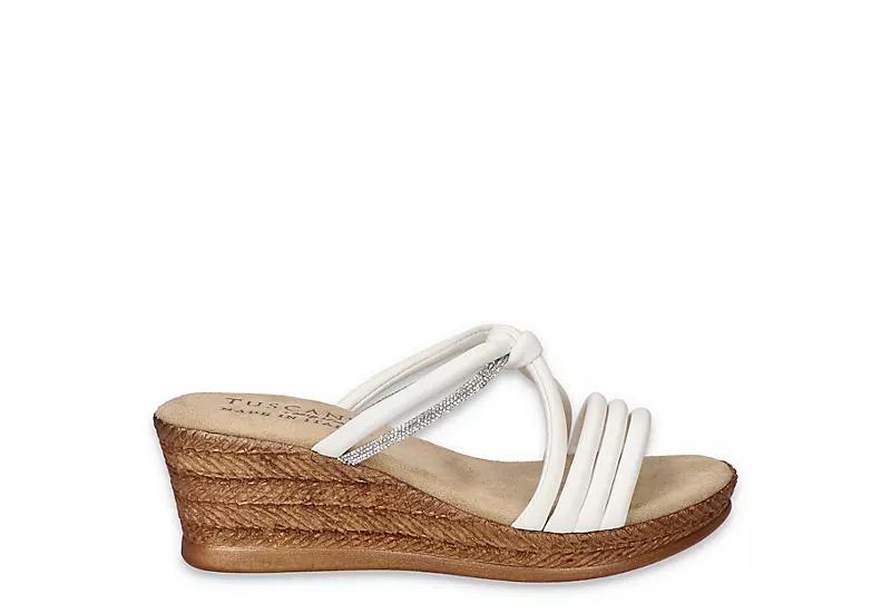 Easy Street Elvera Tuscany Women's Wedge Sandals, Size: 7.5, Silver Product Image