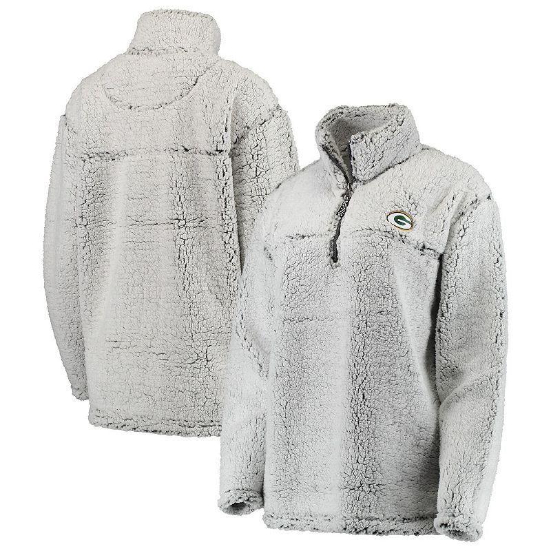 Women's G-III 4Her by Carl Banks Gray Arizona Cardinals Sherpa Quarter-Zip Pullover Jacket, Size: Small, Grey Product Image