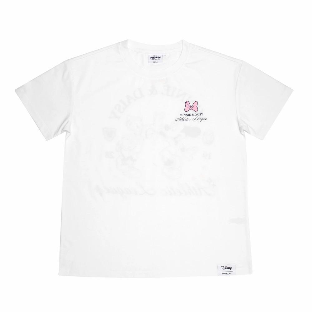 Women's Minnie & Daisy Athletic League Short Sleeve Graphic Shirt - White L Product Image