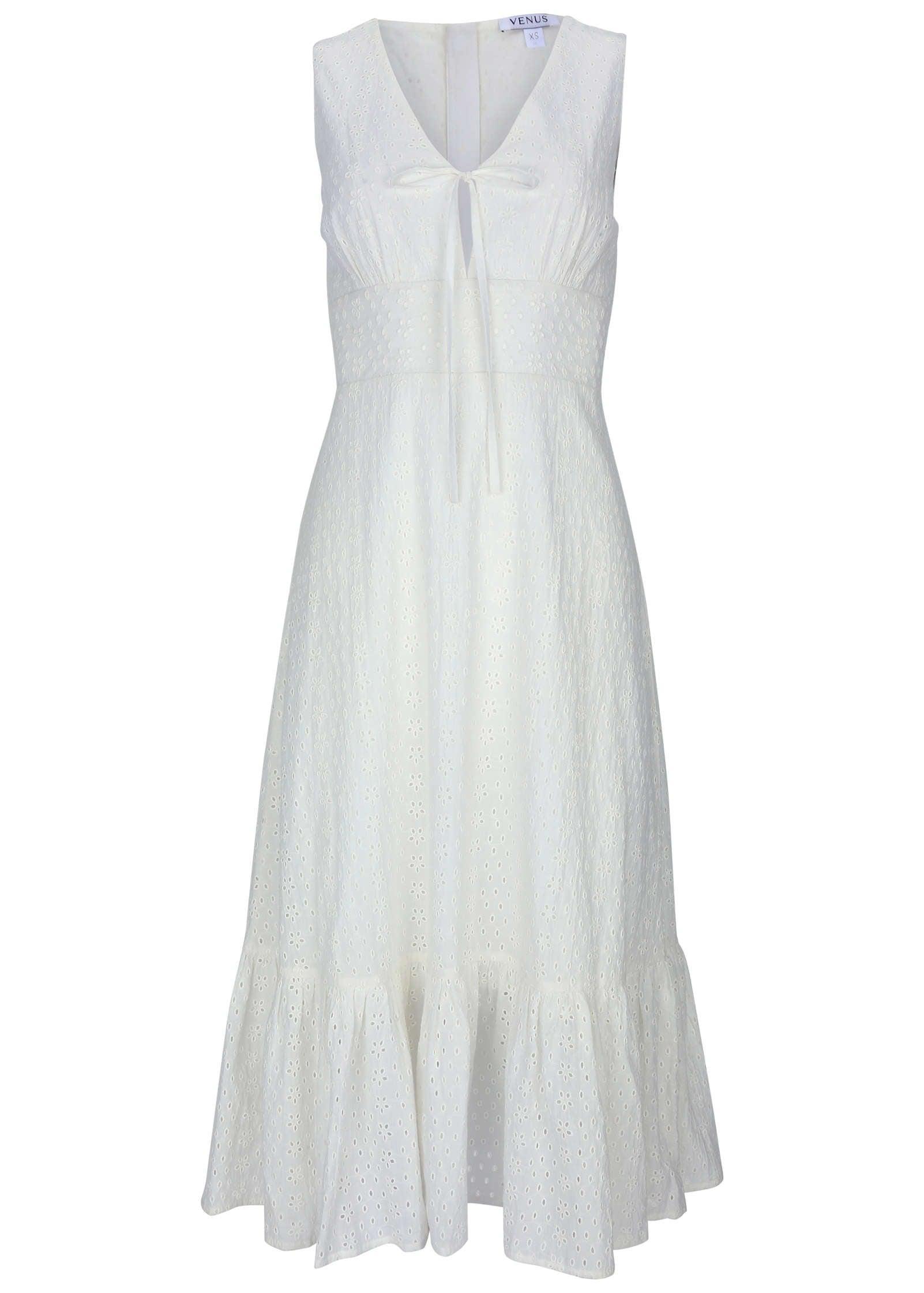 Sleeveless Eyelet Midi - Off White Product Image