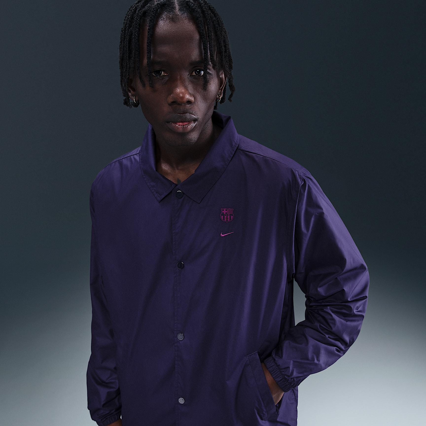FC Barcelona Club Men's Nike Soccer Coaches' Jacket Product Image
