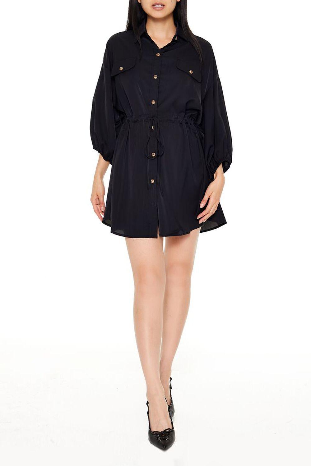 Peasant-Sleeve Shirt Mini Dress | Forever 21 Product Image