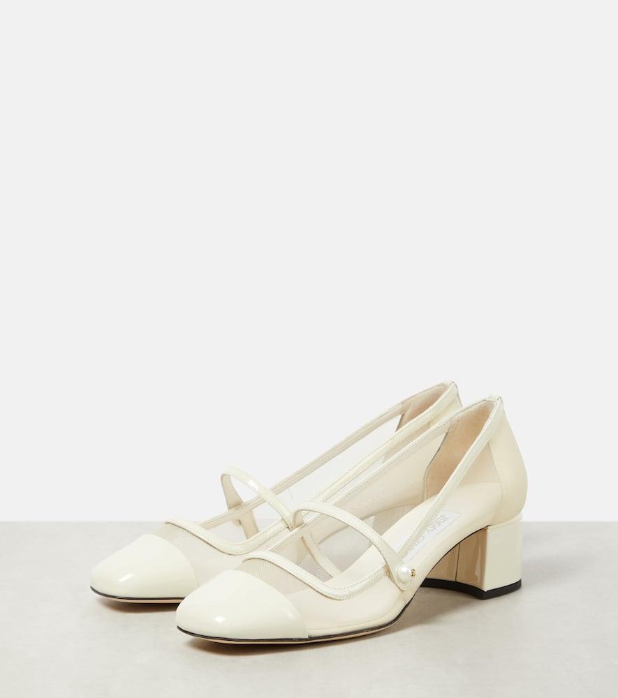 JIMMY CHOO Elisa 45 Leather Pumps In Latte Product Image