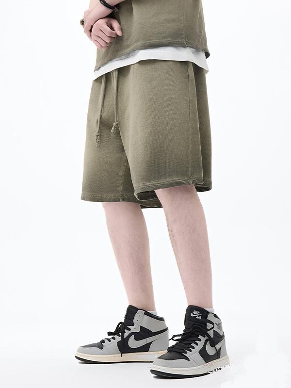 Men's Washed Distressed Ombre Shorts Product Image