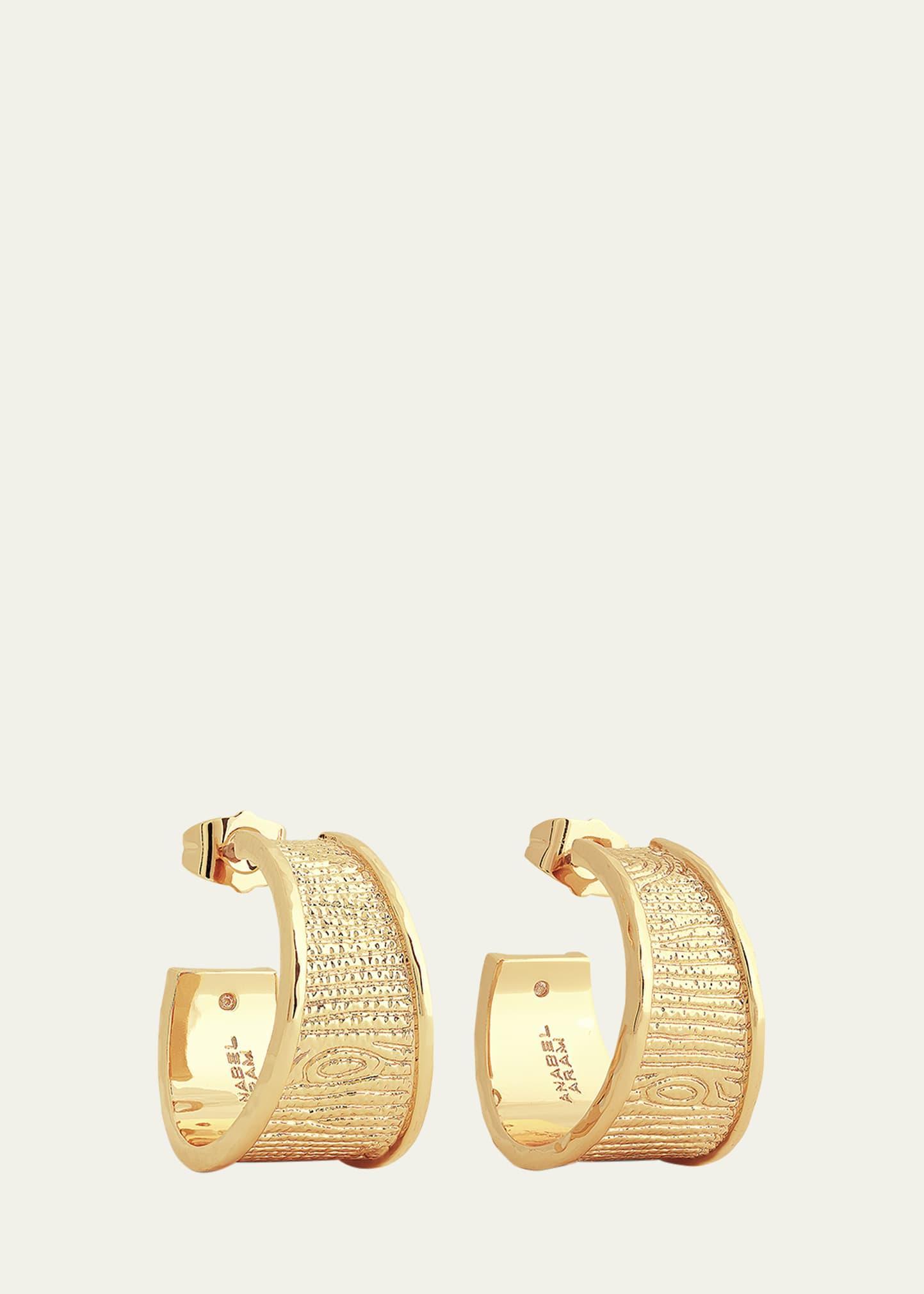 Enchanted Forest Bark Hoop Earrings Product Image