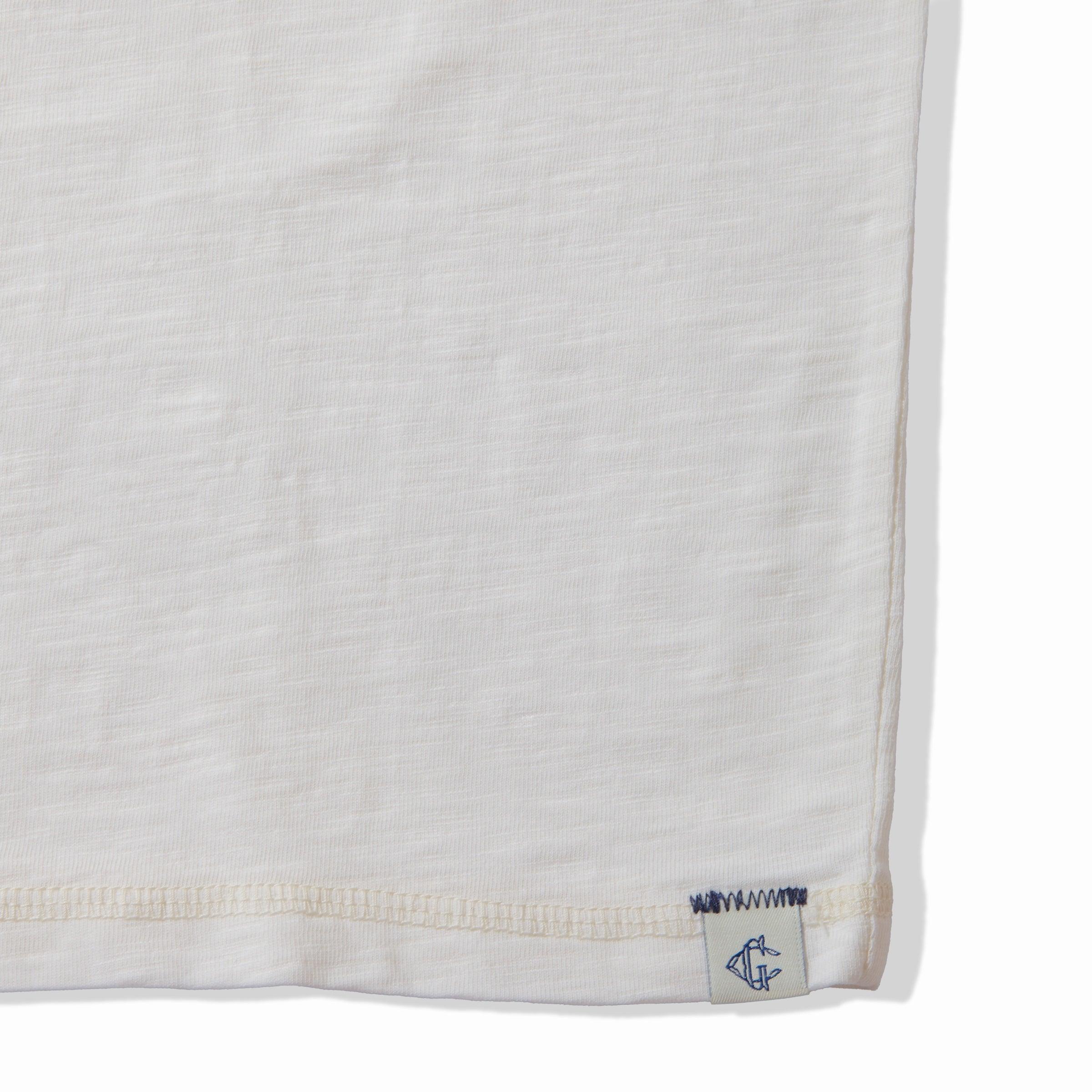 Hewitt Garment Dyed Henley - White (Final Sale)* Product Image