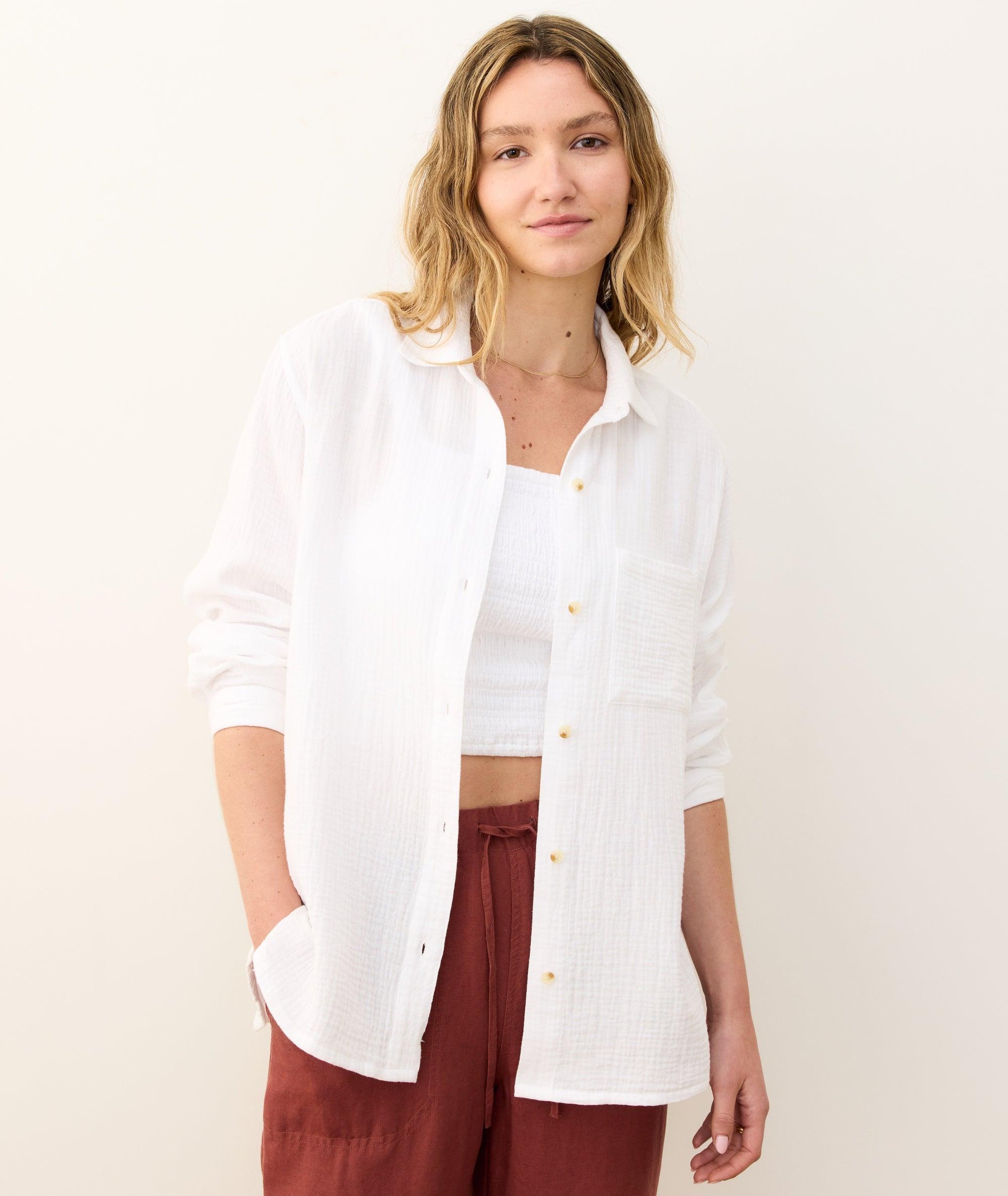 Jane Relaxed Double Cloth Shirt Product Image