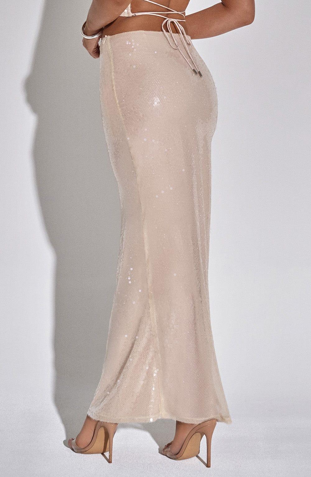 Larisa Maxi Skirt - Nude Product Image
